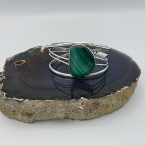 Navajo malachite sterling silver